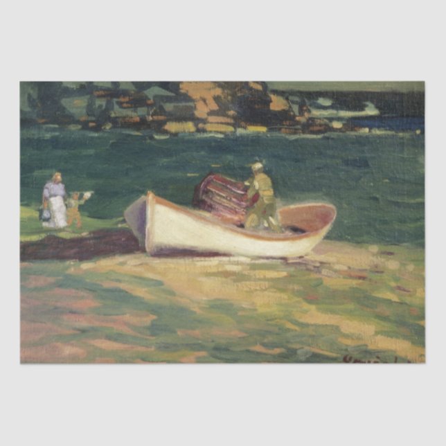 Fisherman in Cape Elizabeth (Maine, USA) Tissue Paper (Front)