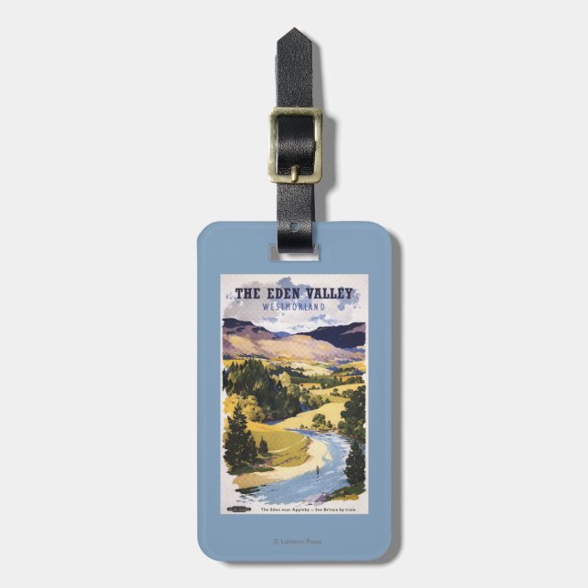 Fisherman in the Eden Valley Luggage Tag (Front Vertical)