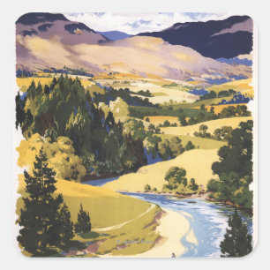 Fisherman in the Eden Valley Square Sticker