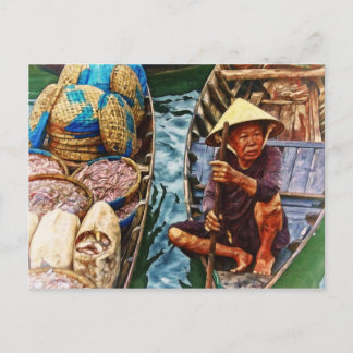 Fisherman in Vietnam - Asia Postcard