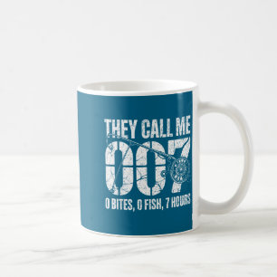 Fisherman Joke Dad They Call Me 007 Funny Fishing Coffee Mug