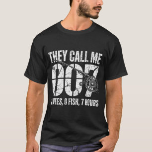 Fisherman Joke Dad They Call Me 007 Funny Fishing T-Shirt