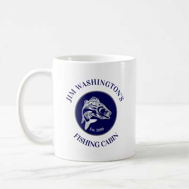 Fisherman or Family Cabin Coffee Mug (Left)
