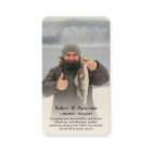 Fisherman Photo Funeral Memorial Prayer Card