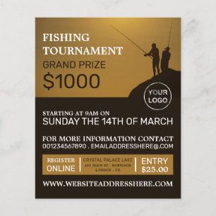 Fisherman Portrait, Fishing Tournament Event Flyer