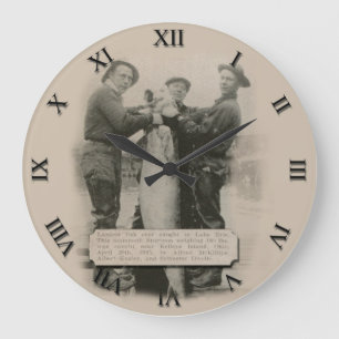 Fisherman Post Card Clock - Vintage 1935