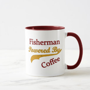 Fisherman Powered By Coffee Mug