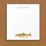 Fisherman Rainbow Trout Stationery Notepad<br><div class="desc">Artistic painted rainbow trout.</div>