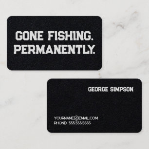 Fisherman Retirement Business Card