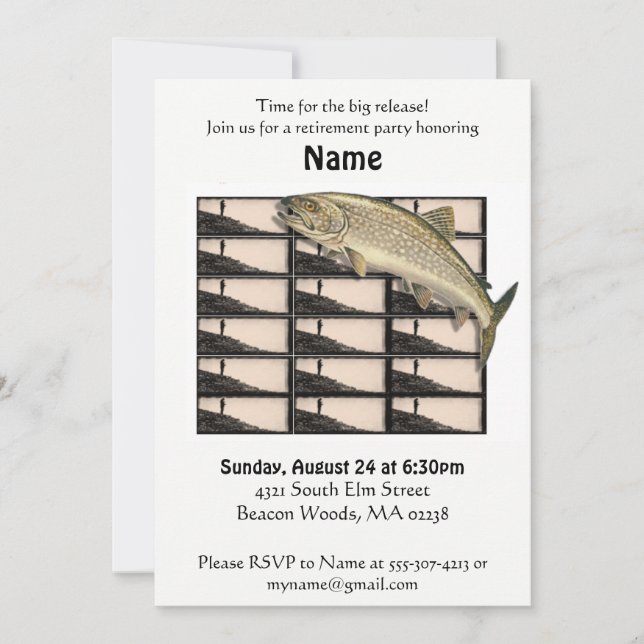 Fisherman Retirement Party Invitation (Front)
