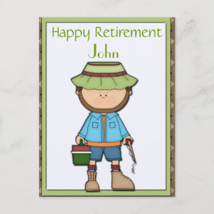Fisherman Retirement Postcard