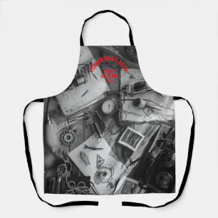 Fisherman’s Deck Black and White Apron