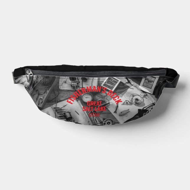 Fisherman’s Deck Black and White Bum Bags (Lay Down)