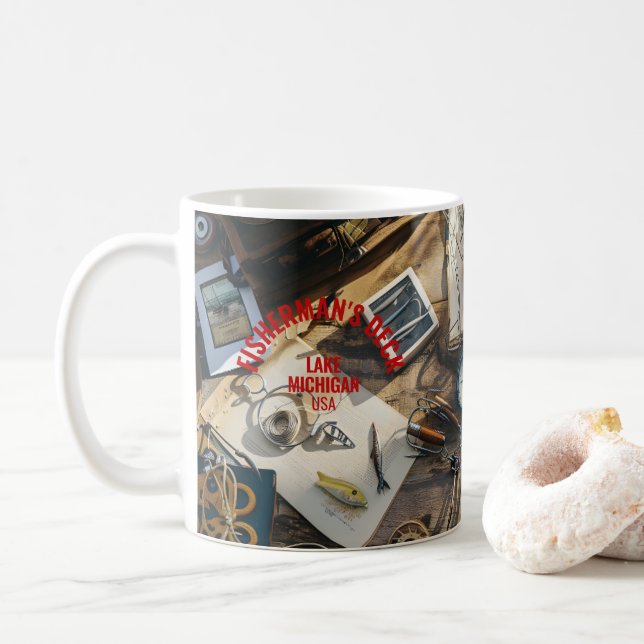 Fisherman’s Deck customisable Mug (With Donut)