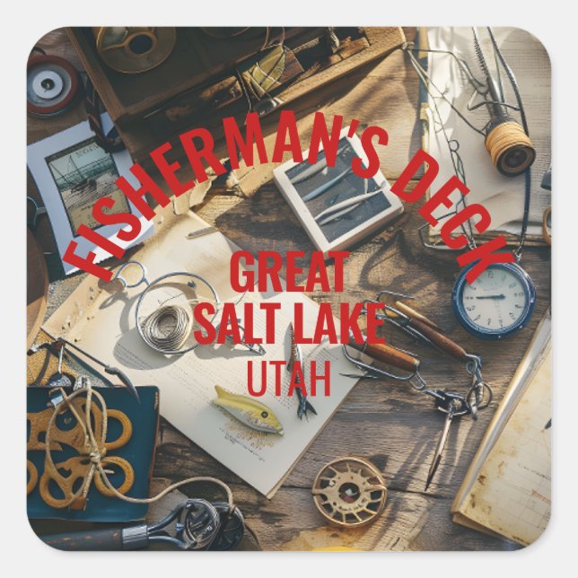 Fisherman’s Deck customisable  Square Sticker (Front)