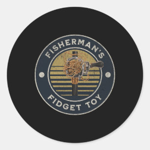 Fisherman’s Fidget Toy Fishing Fidget Spinner  Classic Round Sticker