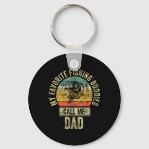 Fisherman Shirt My Favourite Fishing Buddies Call  Key Ring