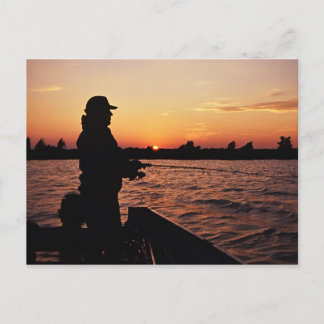 Fisherman Sunset Postcard