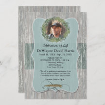 Fisherman Sympathy Photo Announcement Invitation