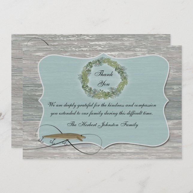 Fisherman Sympathy Thank You Wreath Lure (Front/Back)