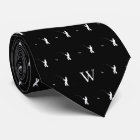 Fisherman Tackle Bait Monogram Initial Black White