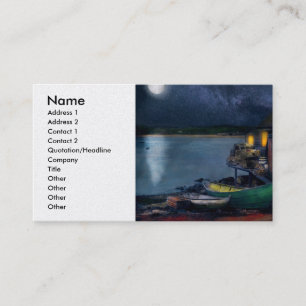 Fisherman - The Fisherman's Cabin 1915 Business Card