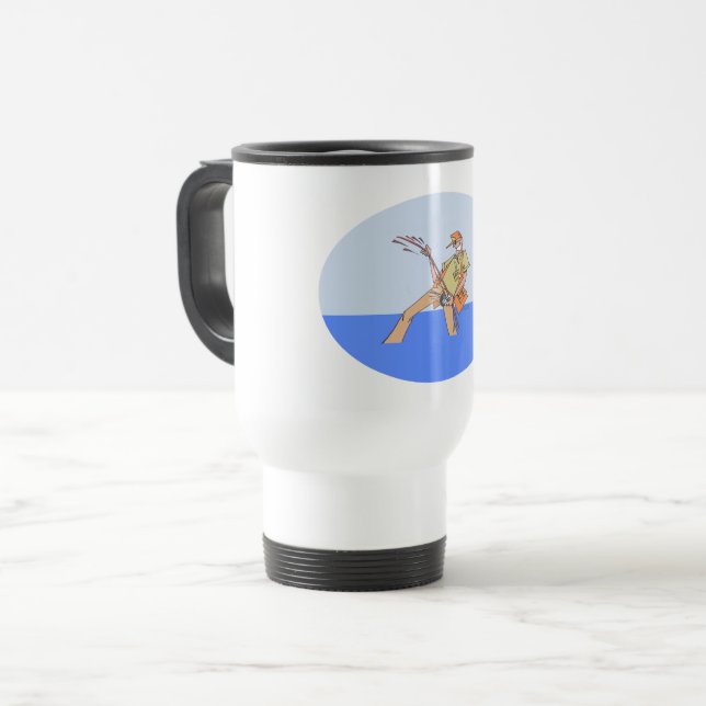 Fisherman travel commuter mug (Front Left)