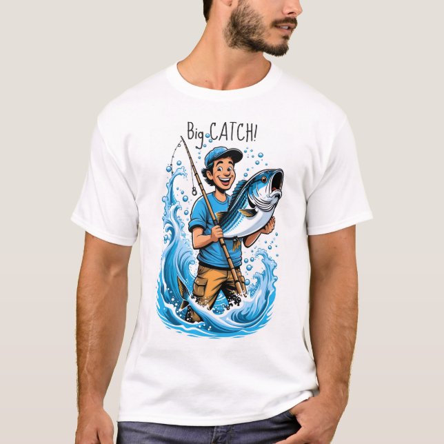 Fisherman's Big Fish Catch T-Shirt (Front)