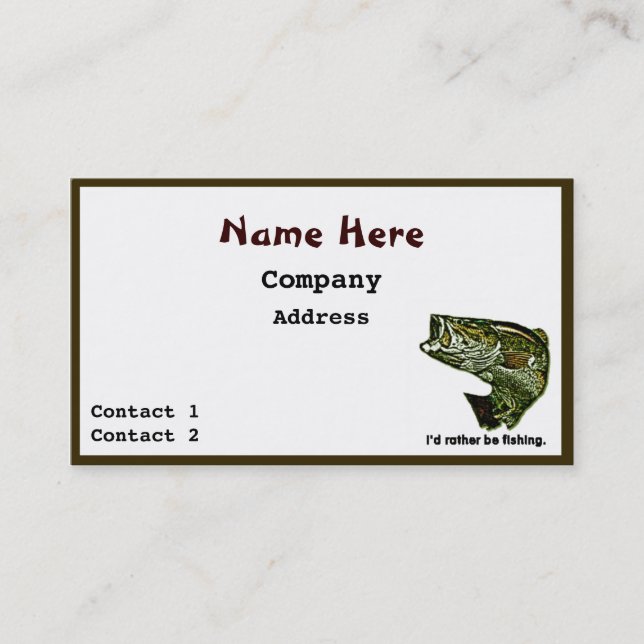 Fisherman's Business Card (Front)