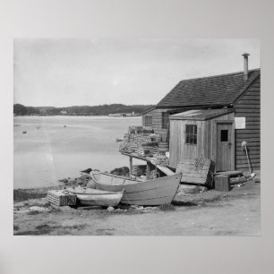 Fisherman's Cabin, 1900. Vintage Photo Poster