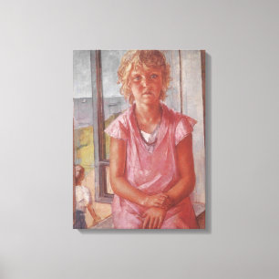 Fisherman's Daughter (by Kuzma Petrov-Vodkin) Canvas Print