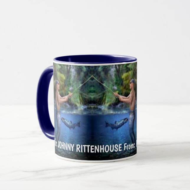 Fisherman's Funny Personalised Gift Mug (Front Left)
