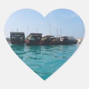 Fisherman's Harbour Heart Sticker