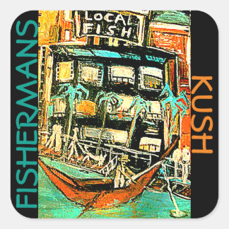 FISHERMANS KUSH SQUARE STICKER