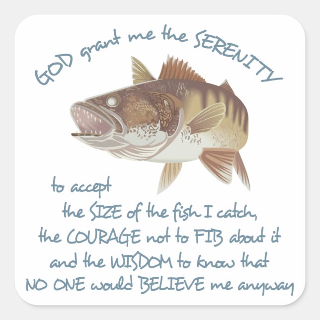 Fisherman's Prayer Square Sticker (Front)