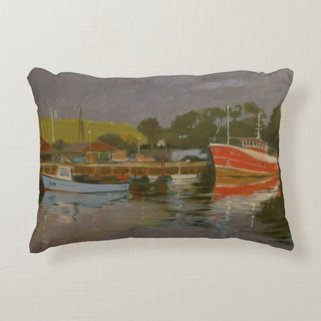 Fisherman's Quay Salcombe 2 Decorative Cushion (Front)