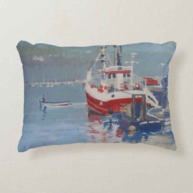 Fisherman's Quay Salcombe Decorative Cushion (Front)