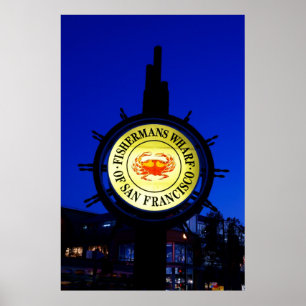 Fisherman's Wharf Sign at Night