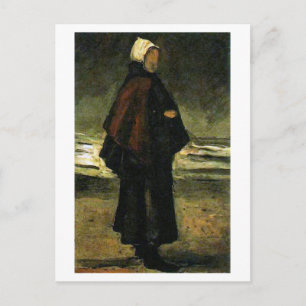 Fisherman's Wife on Beach, Vincent van Gogh Postcard