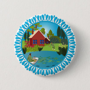Fishermen 6 Cm Round Badge