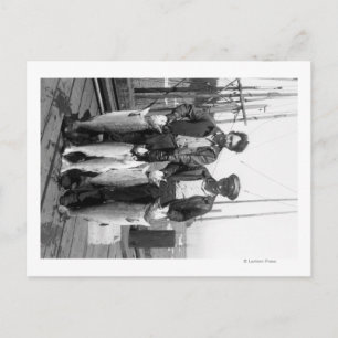 Fishermen and Salmon on Docks, Washington Postcard