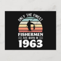 Fishermen born in 1963 60th Birthday Fishing Gift