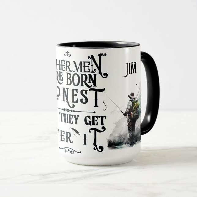 "Fishermen..." Customisable Mug (Front Right)