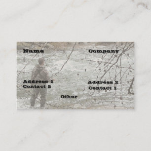 Fishermen Guide River Steelhead Trout Season Business Card