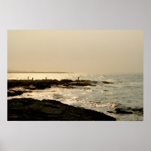 Fishermen in Newport photography poster