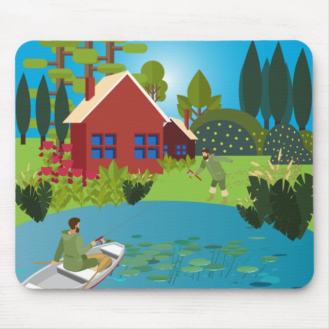 Fishermen Mouse Mat (Front)