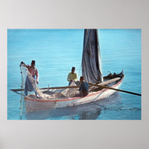 Fishermen on the Sea of Galilee Poster