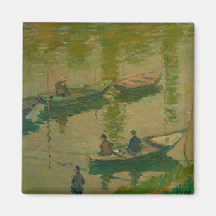 Fishermen on the Seine at Poissy - Claude Monet - Magnet