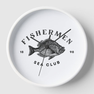 Fishermen Sea Club Clock