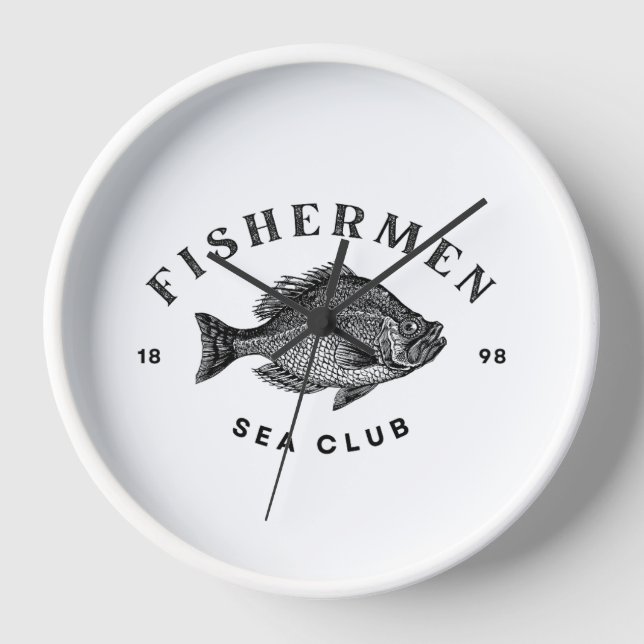 Fishermen Sea Club Clock (Front)